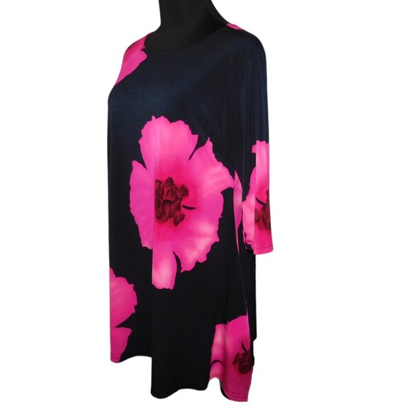 Inchanted Floral Tunic 3/4 Sleeve Top Size Medium - Picture 4 of 6